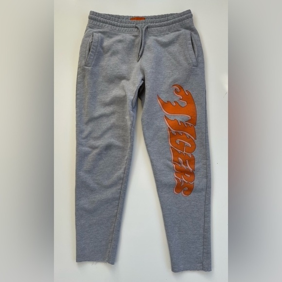 Fat Tiger Workshop Gray Joggers Streetwear UNISEX Sweatpants Size Medium - Picture 1 of 10